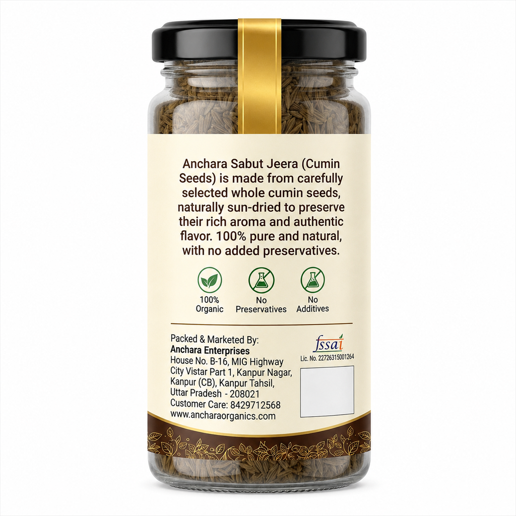 Anchara Sabut Jeera (Whole Cumin Seeds) — 125g